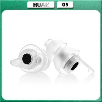 HUAK Silicone Ear Plugs High Fidelity Concert for Noise Cancelling Reusable Musicians Motorcycles Sleep Work, Study, Swim 1