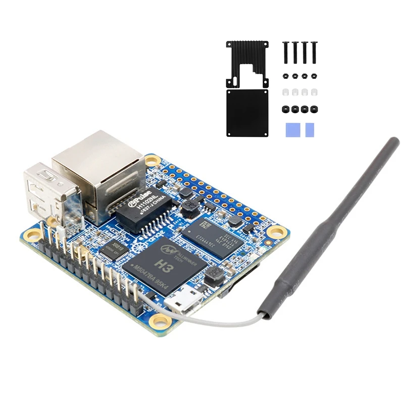 

Лидер продаж, макетная плата Orange Pi Zero + радиатор 512M DDR3, чип Allwinner H3, встроенный Wi-Fi программируемый маленький компьютер