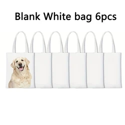 Eco - Friendly Canvas Tote Bag Set - Ideal for Custom DIY Projects and Stylish Shopping (6pcs)