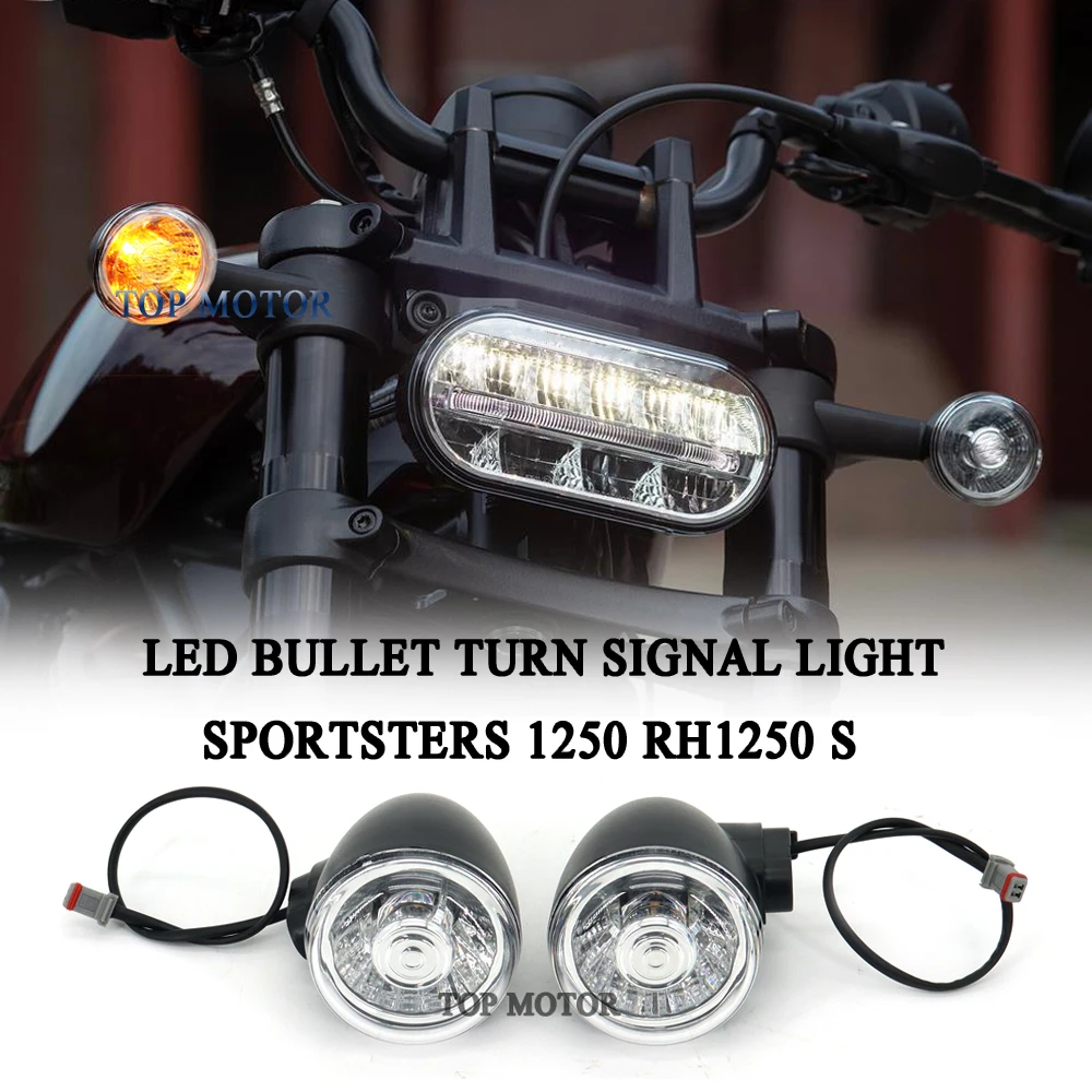 For Harley Sportster S 1250 RH1250 2022 2021 Motorcycle LED Bullet Turn