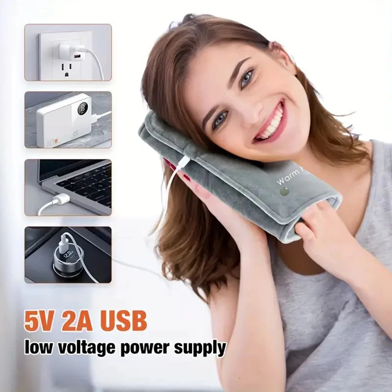 Graphene USB Heating Pad – Adjustable Temp & Timer for Office/Home Use