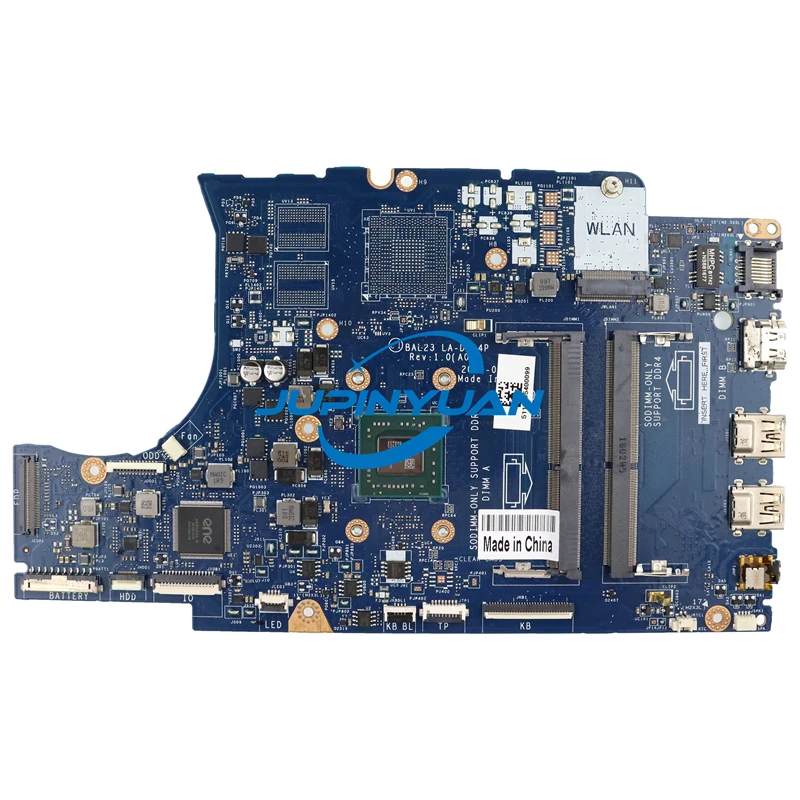 

For Dell Inspiron 5565 Laptop Motherboard CN-0KF2J6 KF2J6 0KF2J6 BAL23 LA-D804P With A9-9400 CPU DDR4 100% Full Tested