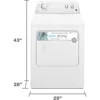 29" Front Load Electric Dryer with Wrinkle Guard and 7.0 Cubic Ft. Total Capacity, White 6