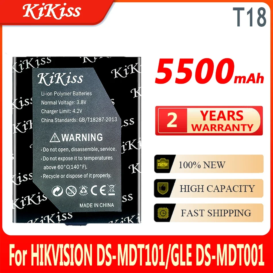 

5500mAh KiKiss High Capacity Battery T 18 for HIKVISION T18 DS-MDT101/GLE Bateria
