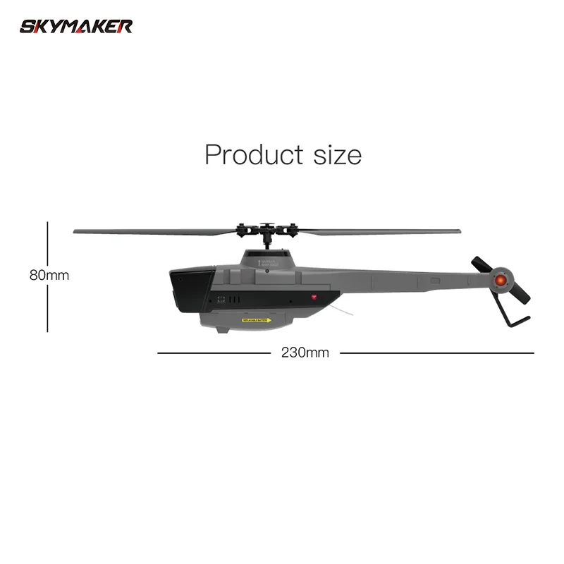 C128 RC Helicopter 2.4G 6G System 4CH Remote Control 1080P Camera Wifi FPV 6-Axis Sentry Drone RC Helicopter Toy for Adult 2