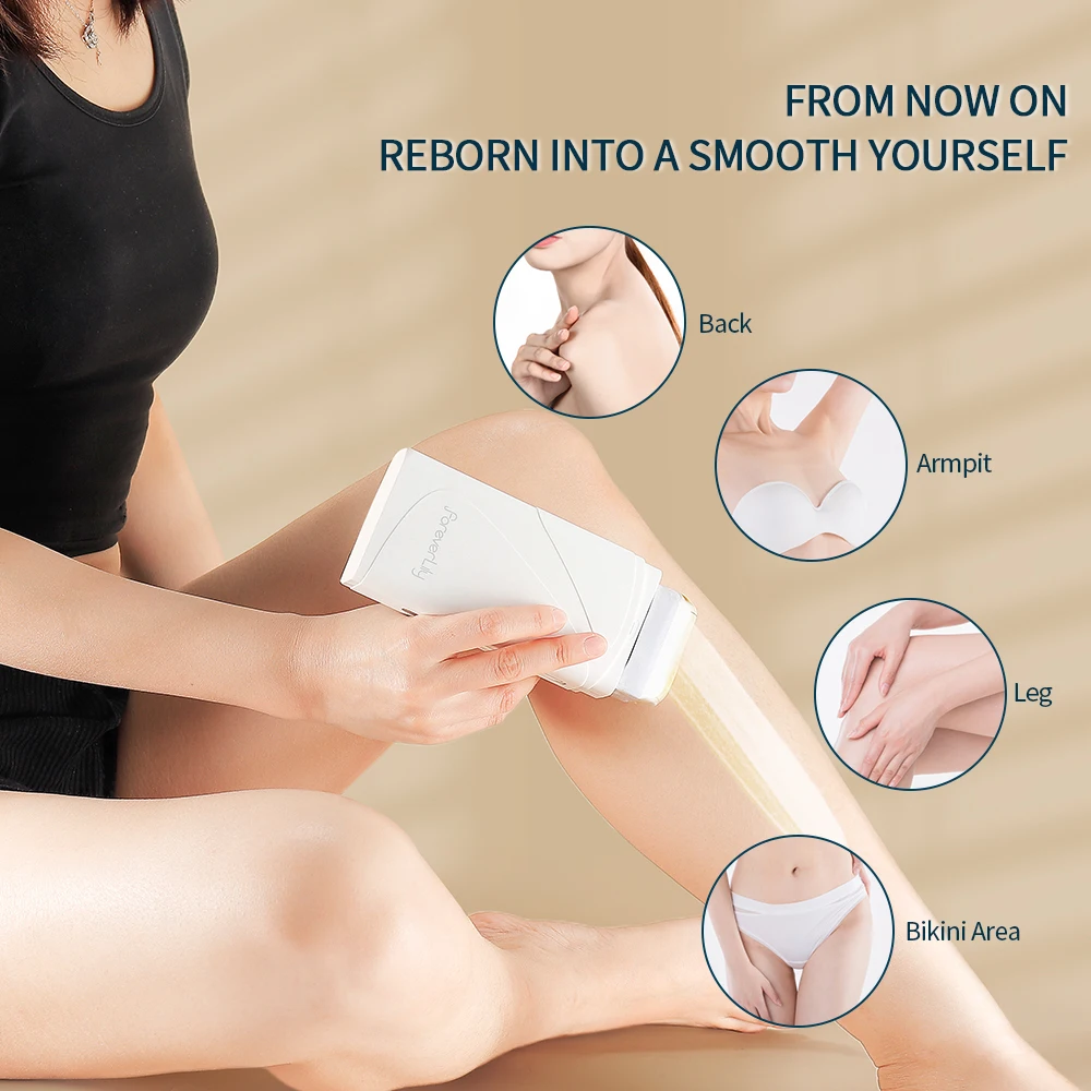 Foreverlily Wax Heater Wax Roller Epilator Depilatory Heater Hair Removal Wax Fast Heating Machine Body Leg Hair Waxing Warmer