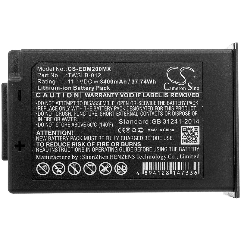 

Cameron Sino 3400mAh Battery For EDAN IM12 IM20 TWSLB-012