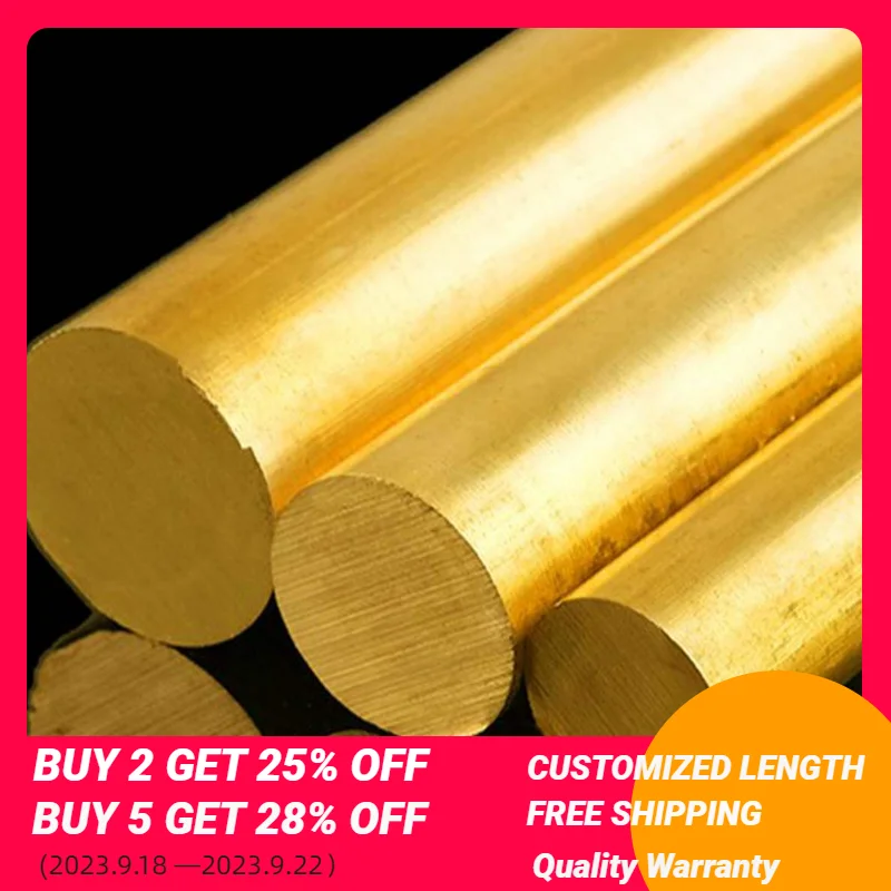 Brass Rod Length 100mm Shaft Round Diameter 5mm 6mm 8mm 10mm 12mm 15mm 16mm 18mm 20mm Linear Axis linear shaft rod