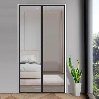 Moustiquaire magnétique pour porte, taille personnalisée, rideau de porte, écran de porte moustique, éteindre automatiquement les moustiquaires en maille invisible 1