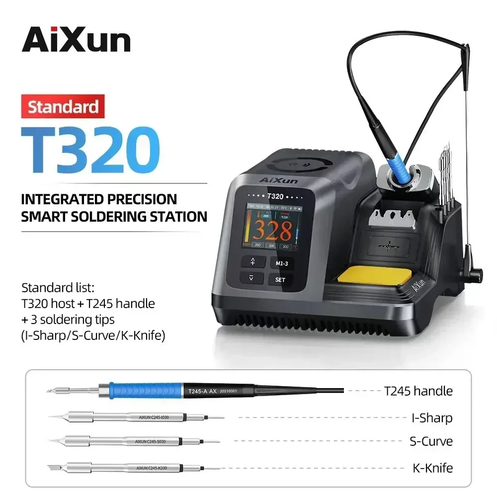 JCID AIXUN 지능형 납땜 스테이션 정밀 재작업 도구, PCB BGA 수리 도구용 다리미 팁, T245, T210