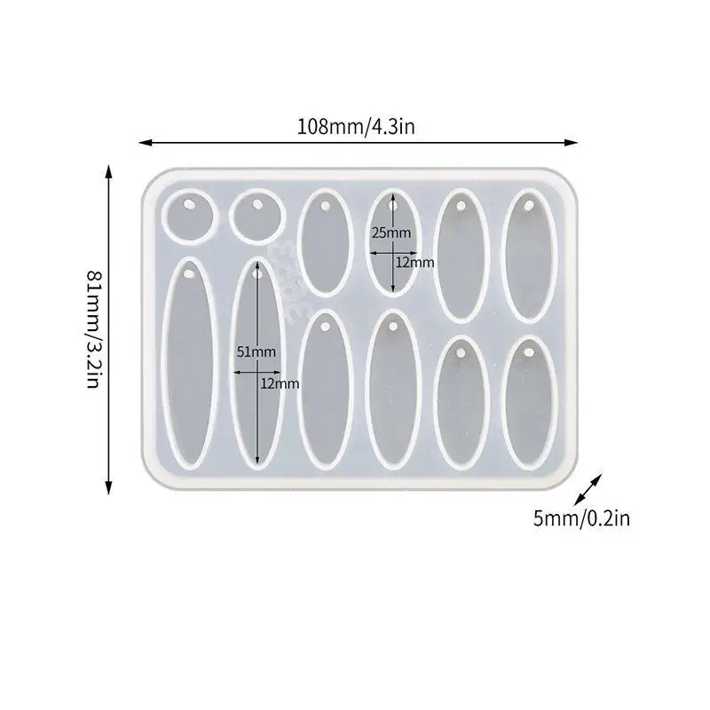 TuNan - Stampi a sfera in resina per perline e silicone per epossidica, per collane, ciondoli, orecchini e portachiavi