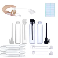 1/2/3/5 ML  Mini Glass Sample Vials Perfume Bottle Laboratory Liquid Fragrance Test Tube With Dropper/Perfume Refill Tools 1