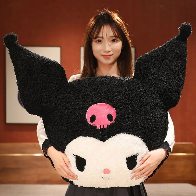 80 см очень большая супер мягкая подушка Sanrio Kuromi Маленький Дьявол Симпатичная плюшевая игрушка кровать кукла диван кавайная кукла тряпичная кукла подарок на день рождения