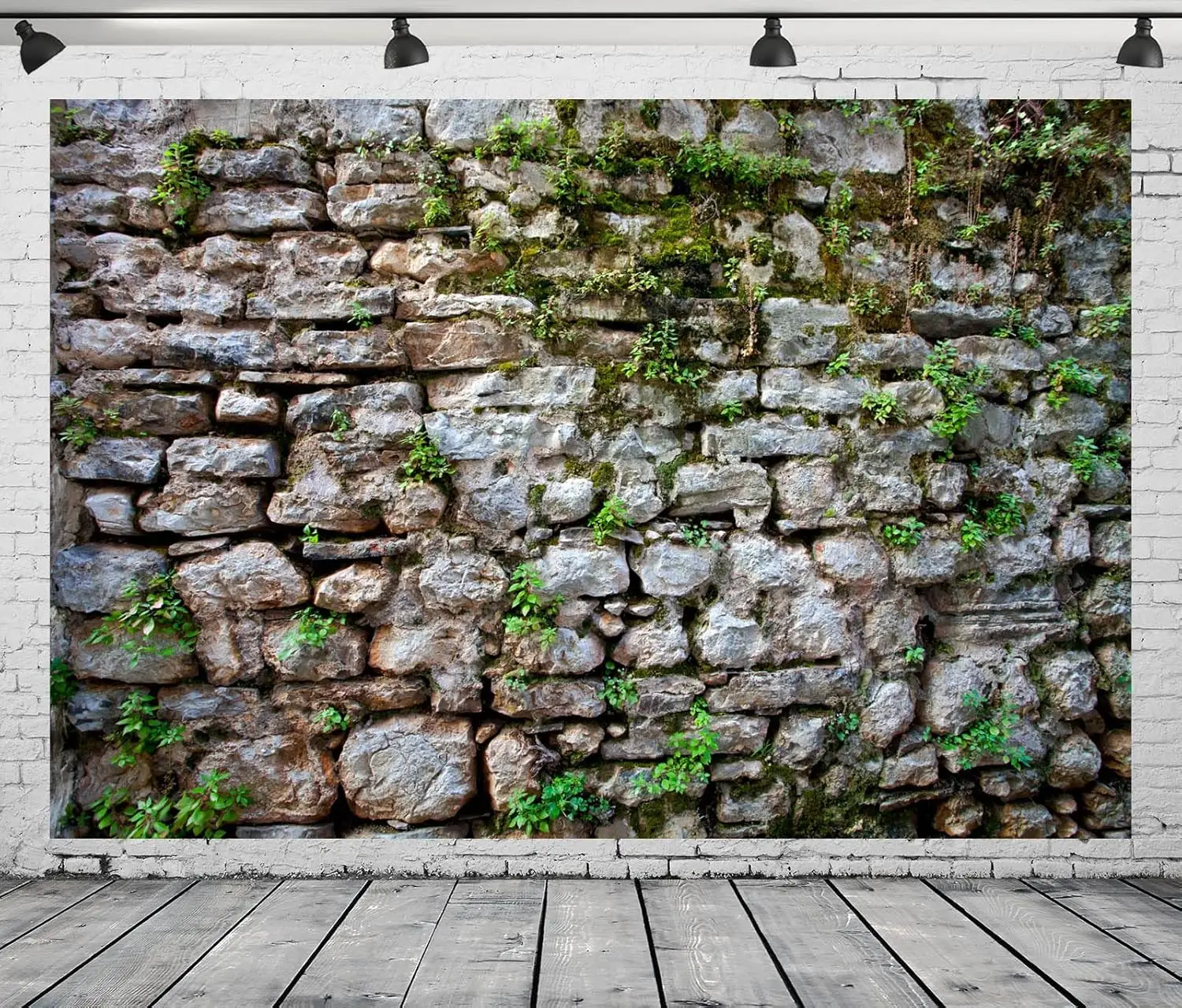 Vintage Brick Wall Backdrop Retro Photographic Background Baby Adults Birthday Party Wedding Graduation Banner Decoratio 7x5ft - View #4