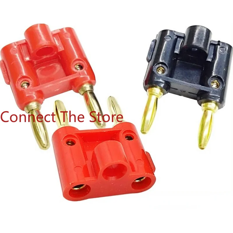 

4PCS Xiangjiao Plug Double Row Gold Plated Xiang Jiao 4MM Banana Audio