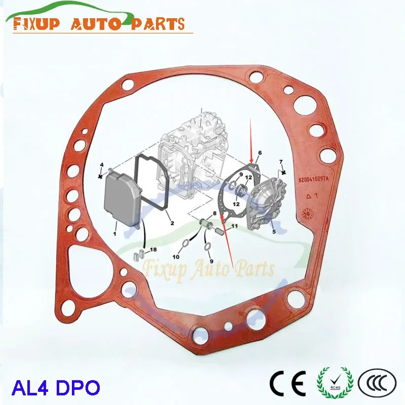 1~4PCS DPO AL4 Auto Transmission Rear Cover Gasket Gearbox Assembly Cover For Peugeot Dongfeng Citroen Renault Chery 2209.41