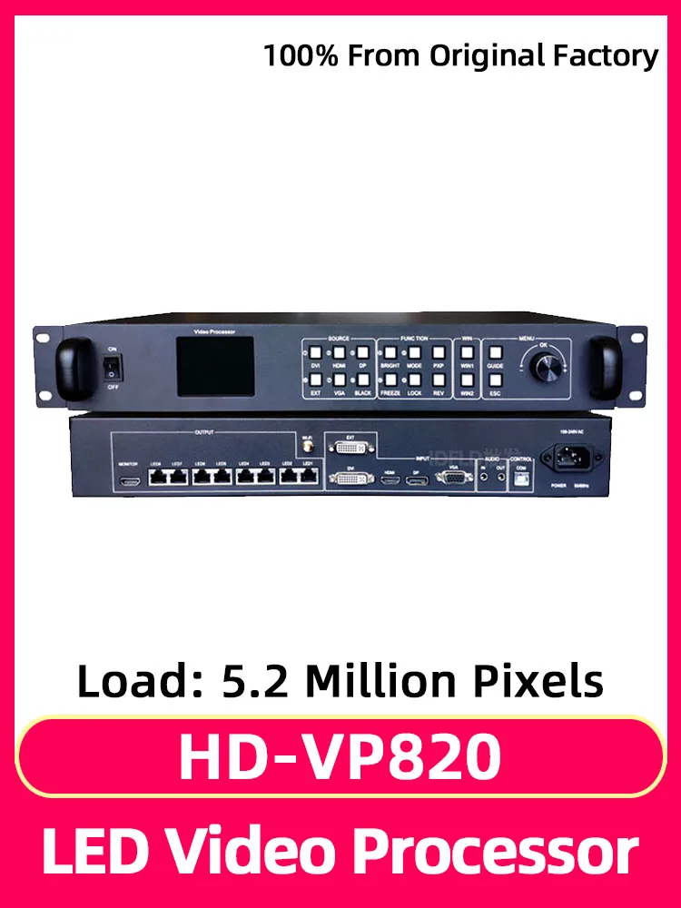 

HD-VP820 Full Color LED Display Screen Video Processor 2-in-1 Synchronous System Controller USB Playback