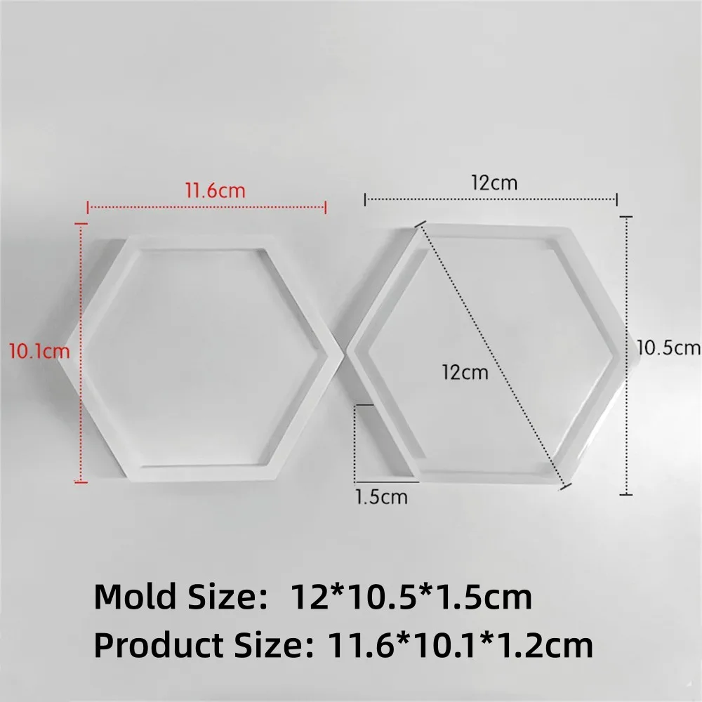 Oval Square Round Hexagon Shape Epoxy Resin Concrete Cement Casting Tray Silicone Mold Diy Crafts Trays Jewelry Box Pot Cup Mat