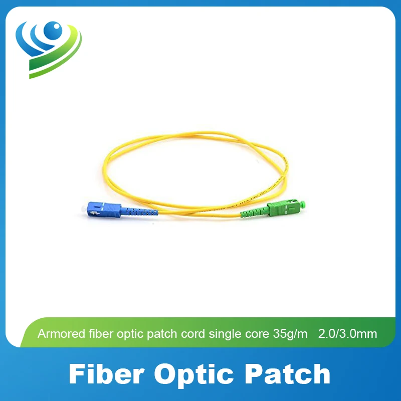 SC APC to SC Fiber Jumper Optical Fiber Patch Cord Single Mode Cable 1M-30m High Quality Fiber Patch Cable emk 5 1 digital sound optical audio toslink cable in out quality spdif optical cable cord for tv blu ray player soundbar 10m 15m