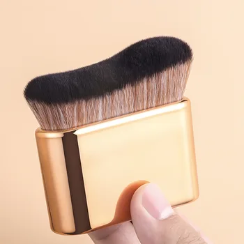 Pennello per trucco per contorno abbronzante fondotinta liquido crema fard setole morbide strumento per trucco multiuso per i giorni