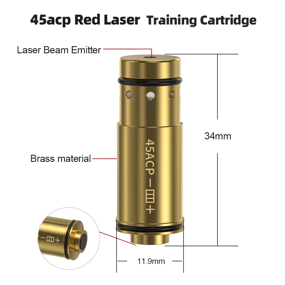 308WIN Red Dot Laser Training Cartridge Dry Fire Tactical Bullet Trainer for Pistol Marksmanship Practice And Skill Development dry fire laser trainer