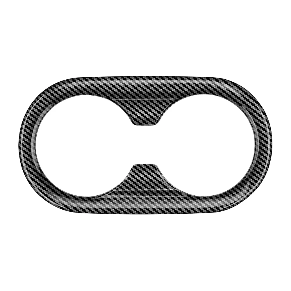 

1pc For Hyundai IONIQ 6 2022+ Carbon Fiber ABS Interior Rear Water Cup Holder Cover Trim For Left-hand Drive Models Car Parts