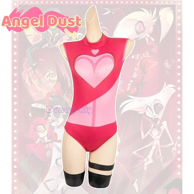 

Angel Dust Costume Clothes Uniform Hazbin Cosplay Hotel Angel Dust Poison Sexy Performance Dress Jumpsuit Halloween Party Woman