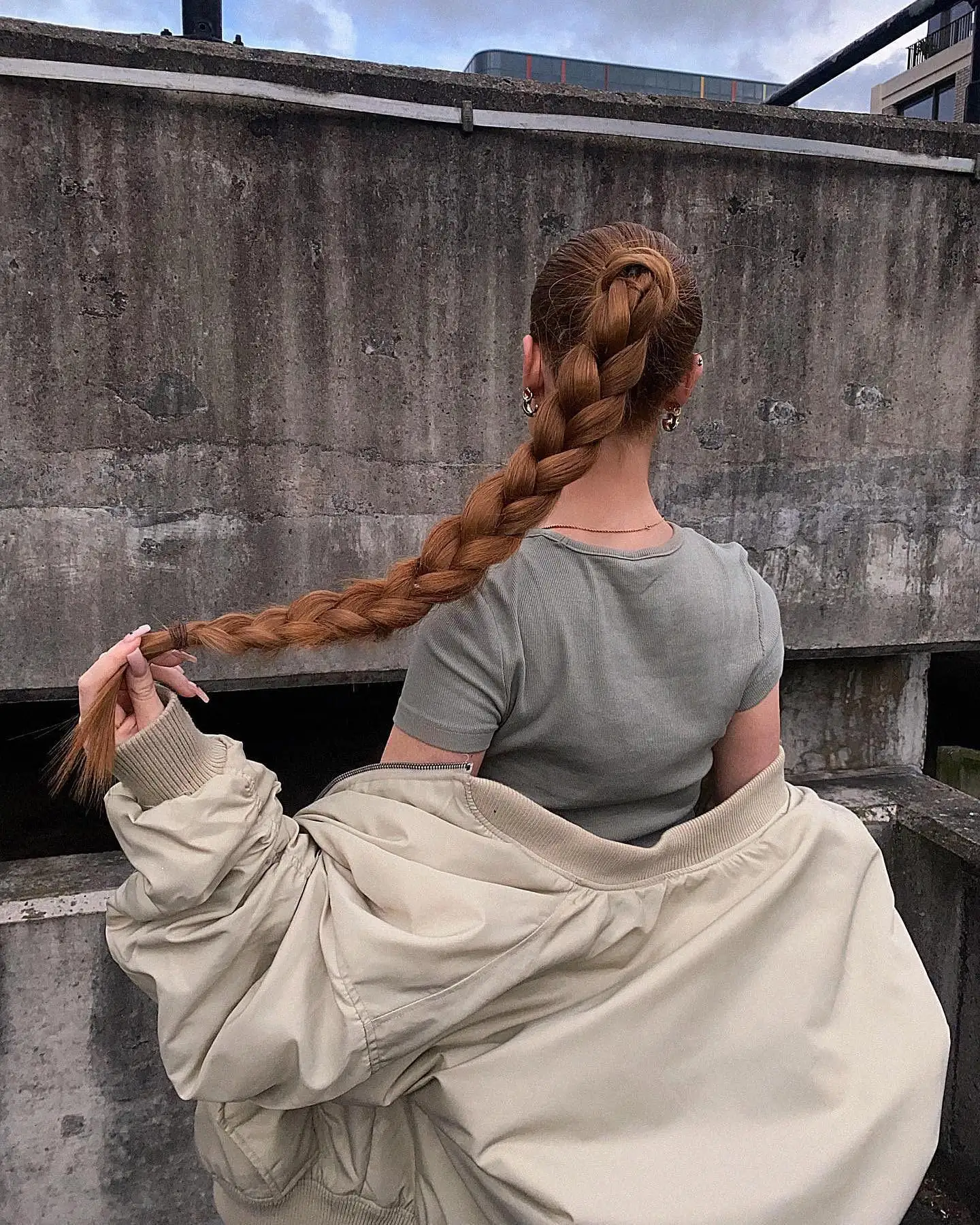 Synthetic Long Braided Ponytail Hair Rope Extension photo review