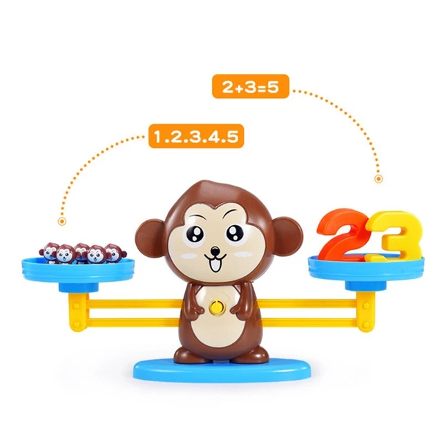 Educational Math Toy Smart Monkey Balance Scale Kids Toy Digital Number Board Game Educational Learning Toys Teaching Material 2