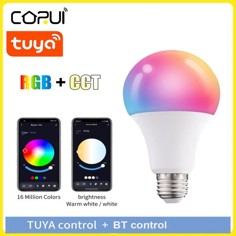 Tuya Smart Led lampadina 10W Lampada Bluetooth E27/B22 RGBW Led Lampada  cambia colore RGB + CCT Decor Home AC85-265V
