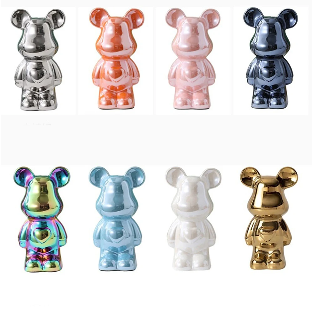 Keramische cartoon teddybeer spaarpot voor woonkamer_voghion.com