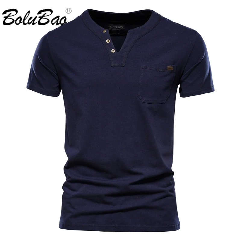 

BOLUBAO 2024 Outdoor Casual T-shirt For Men Solid Color Slim Short Sleeve High Quality Design Selling Casual T-shirt For Men