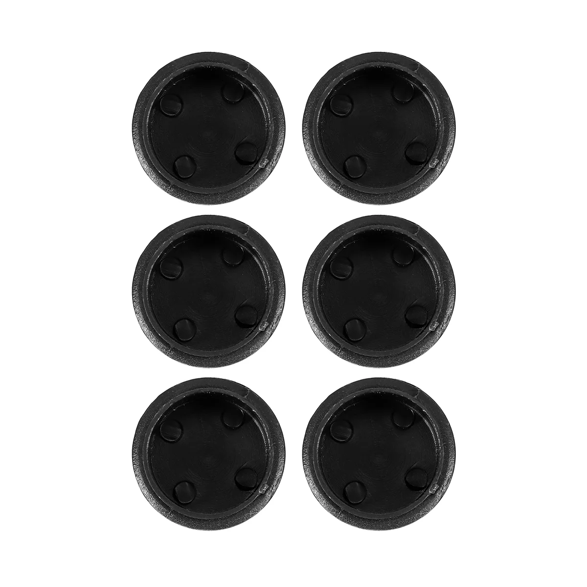 Rubber End Caps 6Pcs Plastic Blanking End Cap Pipe Tube Insert Plug Cover 40mm Black