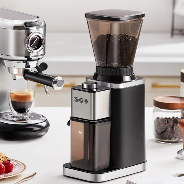 Coffee Grinder Electric Coffee Bean Grinding Machine Household Coffee Powder Grinder Quantitative  Espresso Coffee Grinder 2