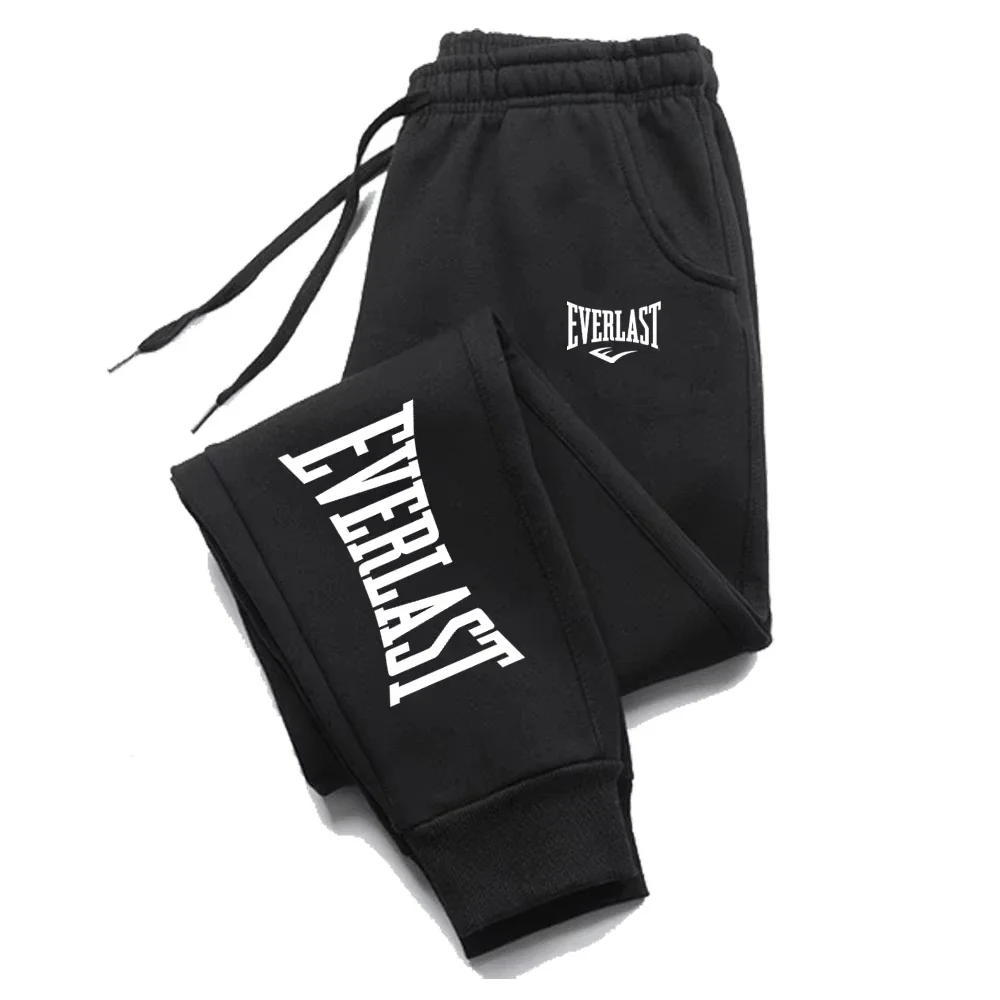 EVERLAST Winter Men Women Jogging Sweatpants Running Trousers Fleece Streetwear Sport Oversized Jogger Sweat Pants 2025 Clothing 2