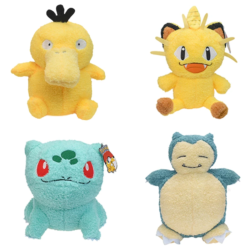 Rowlet Pipplup Charmander 봉제 장난감, 피추 뮤 잠만보 야옹 사이덕 스콜버니 토끼 곱슬 솜털 인형