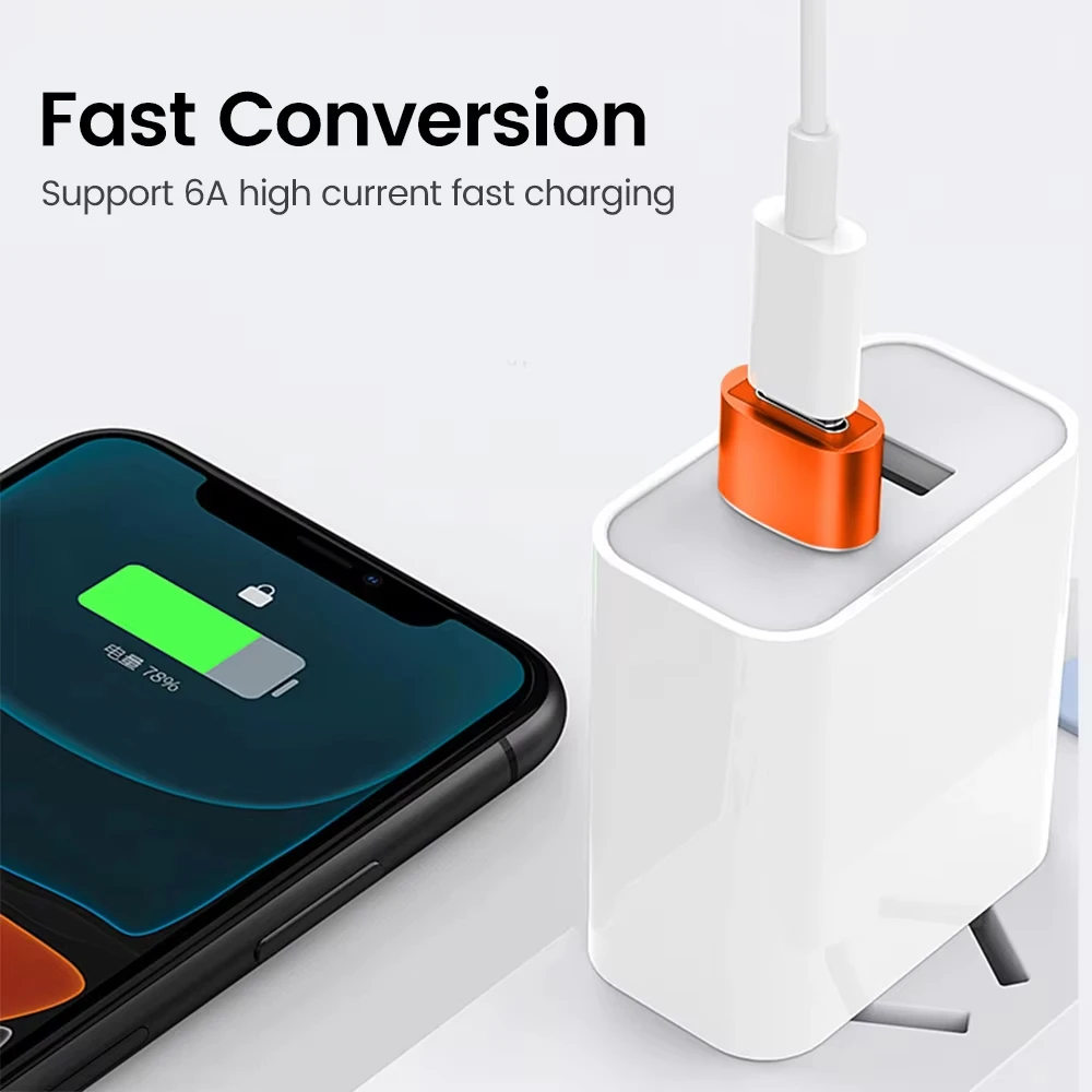Usb To Type C Adapter OTG Adapter 3Pcs USB 3.0 OTG 6A Fast Charging Type C Male To USB3.0 Female for Xiaomi Samsung Laptop