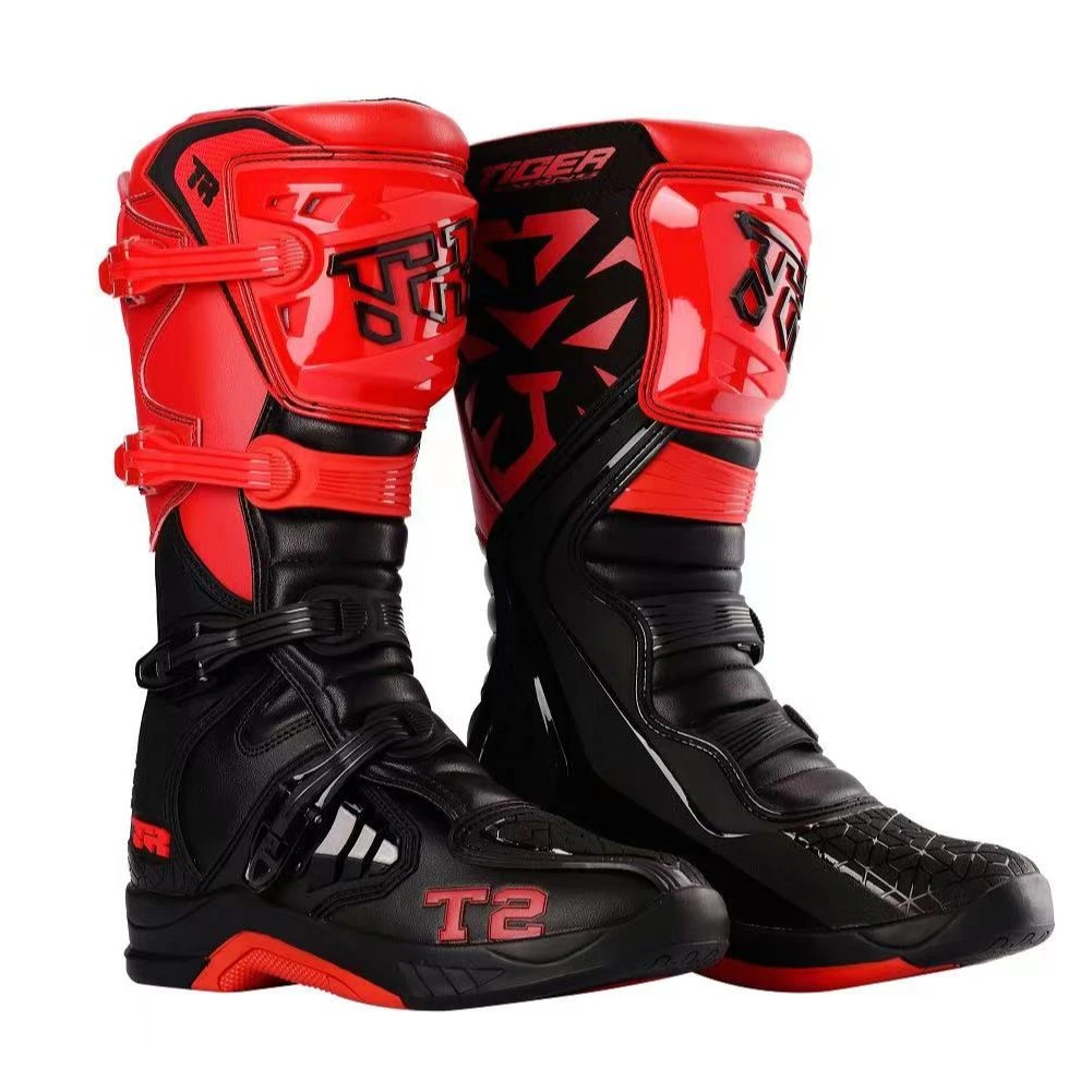 Botas de Motocross todoterreno para adulto, zapatos largos de carreras para Motocross, Motociclismo de Bike, Motor de cuero sintético, 2022| | AliExpress
