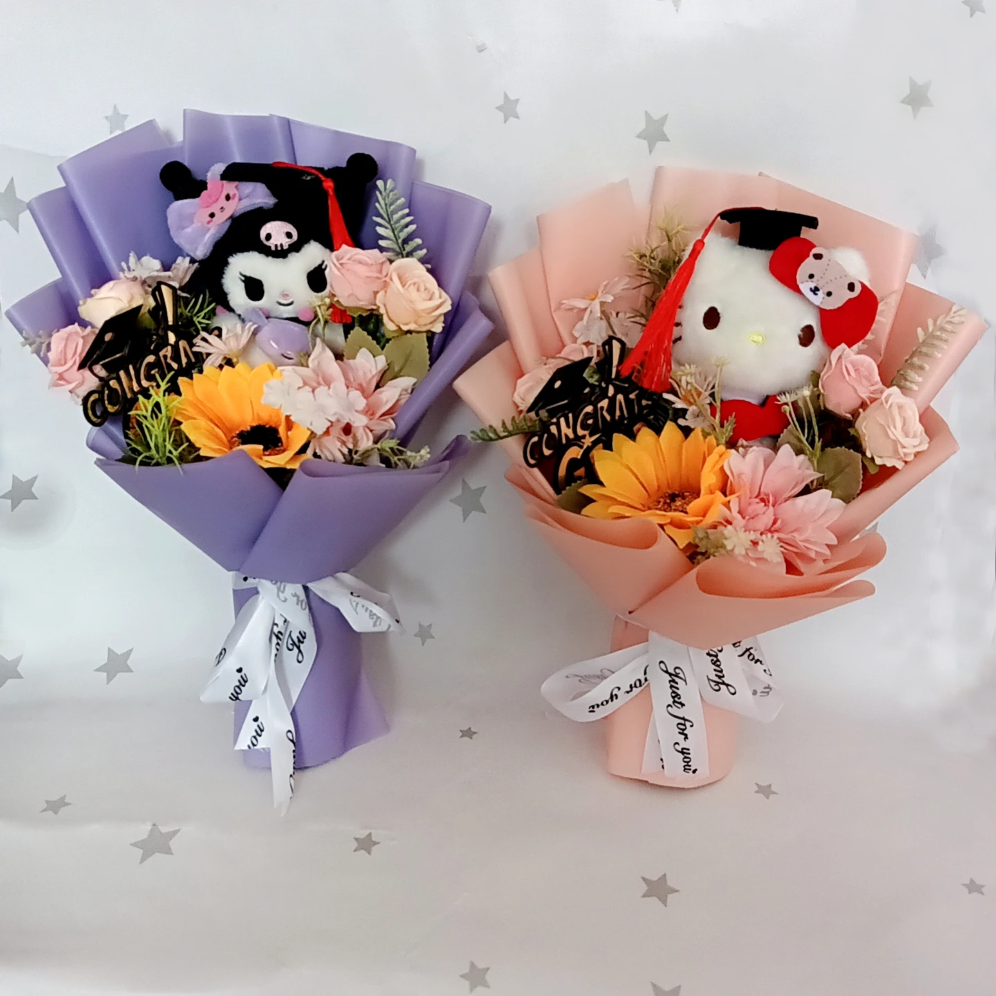 Anime kuromi olá kitty bonecas de pelúcia kawaii minha melodia cinnamoroll  buquê animais de pelúcia dia dos namorados presente de aniversário crianças  brinquedo - AliExpress, image size:1440x1440