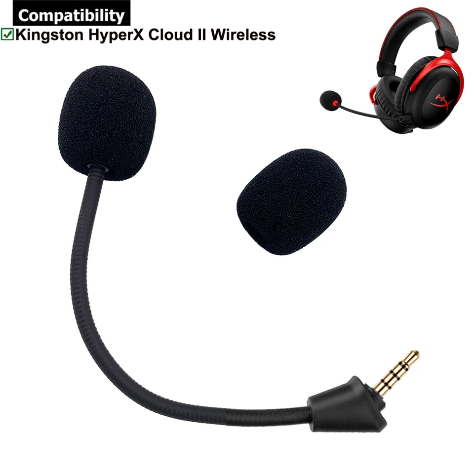 Ersatz-Mikrofon für Kingston HyperX Cloud 2 II Cloud Core Cloud, 3,5 mm