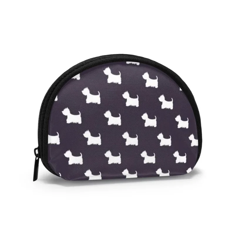 

Mini Cute Westie Pattern Coin Purse Women Girls Fashion Animal Printed Wallets Lipstick Portable Money Pocket Bag