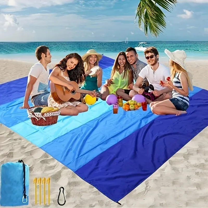Camping Mat Portable Lightweight Waterproof Sandproof for 1-4 Adults Travel Hiking Picnics