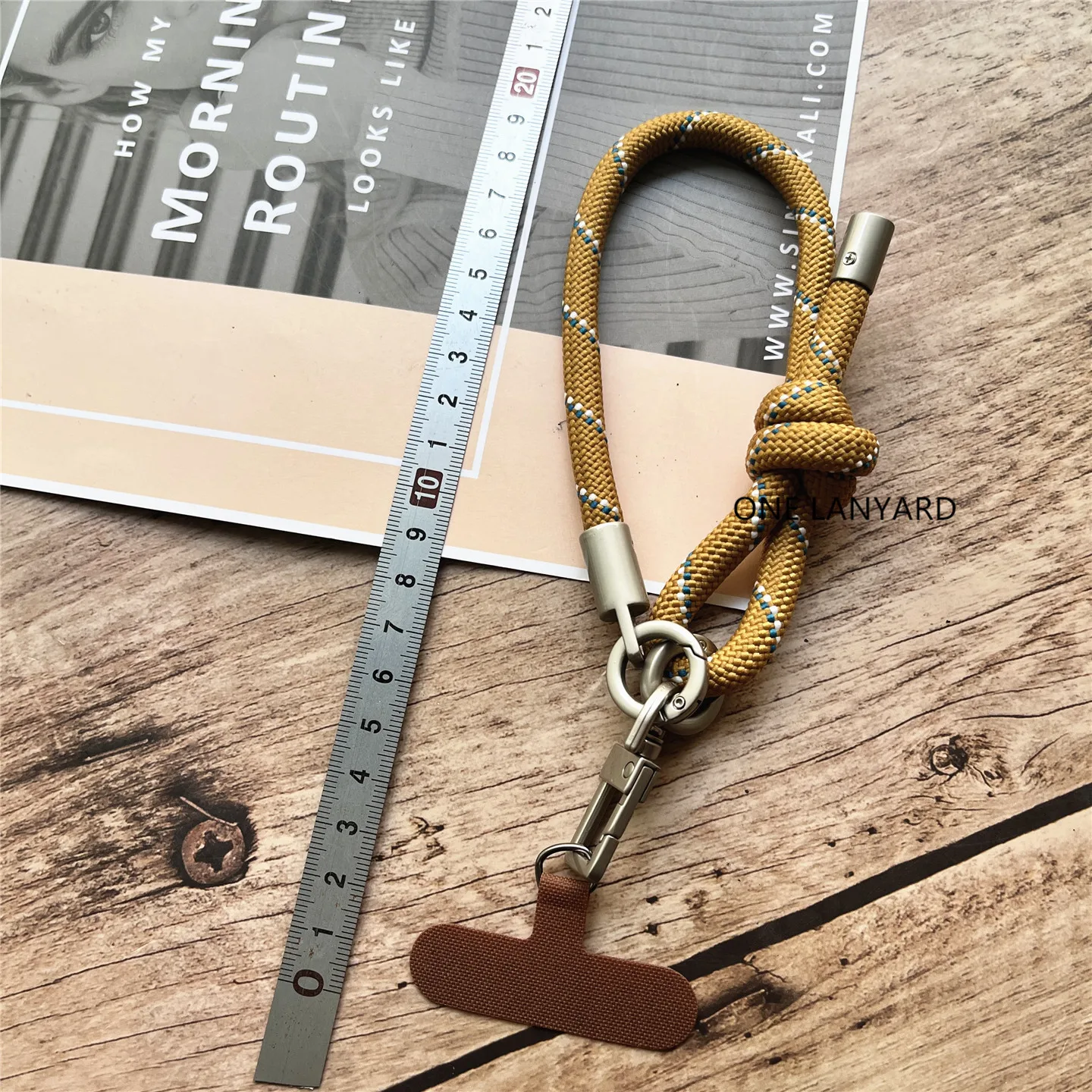 Premium Heavy Metal Lanyard Keychain with Anti-Loss Wrist Strap and Patch Charm