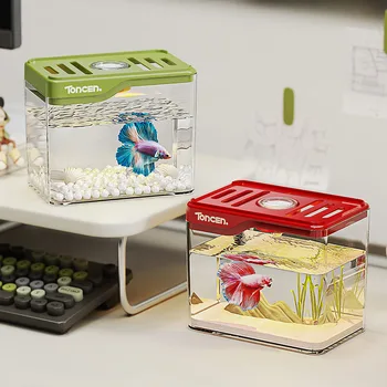 Fish tank living room small household aquarium plastic with light multi-functional beautiful goldfish tank