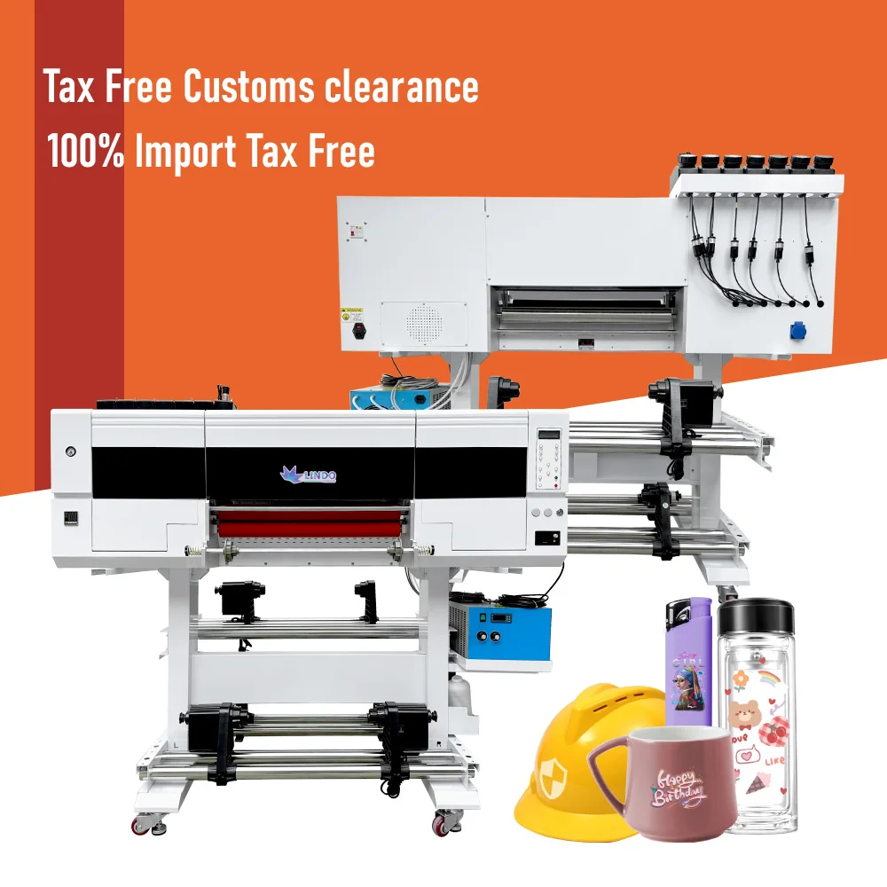 Original A3 60Cm Sticker Printing Machine With Lamat Pro Colored Uv Inkjet Printers Flatbed Uv Dtf Printer Uv Printer Machine