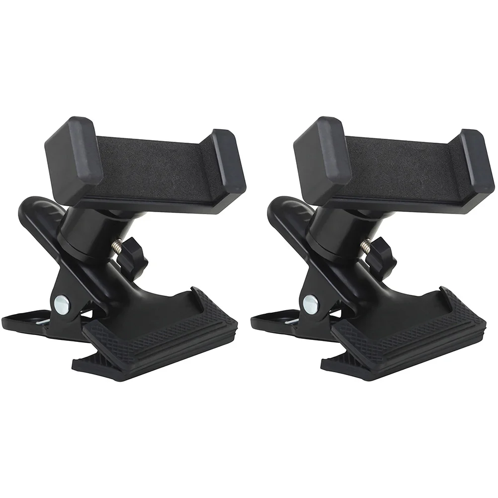 

2 Pcs Microphone Stand Holder Guitar Mobile Clip Headstock Accessories Clips Plastic Holding Rack Live