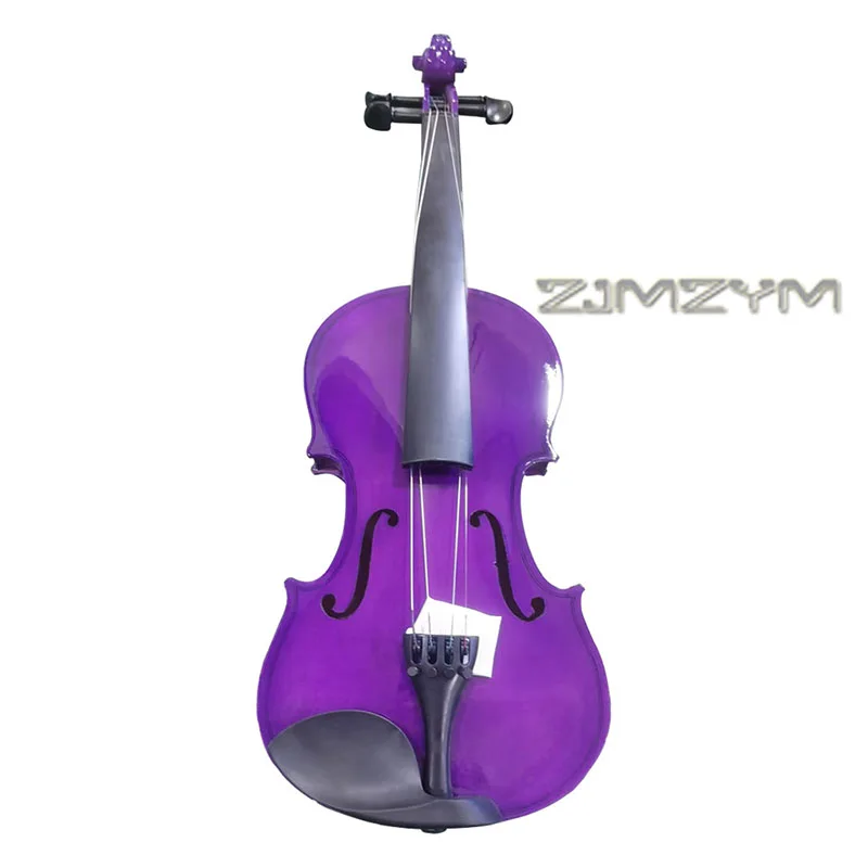 4/4 Full Size Acoustic Violin Basswood Multicolor Optional Fiddle for Beginners Professional Musical Instrument