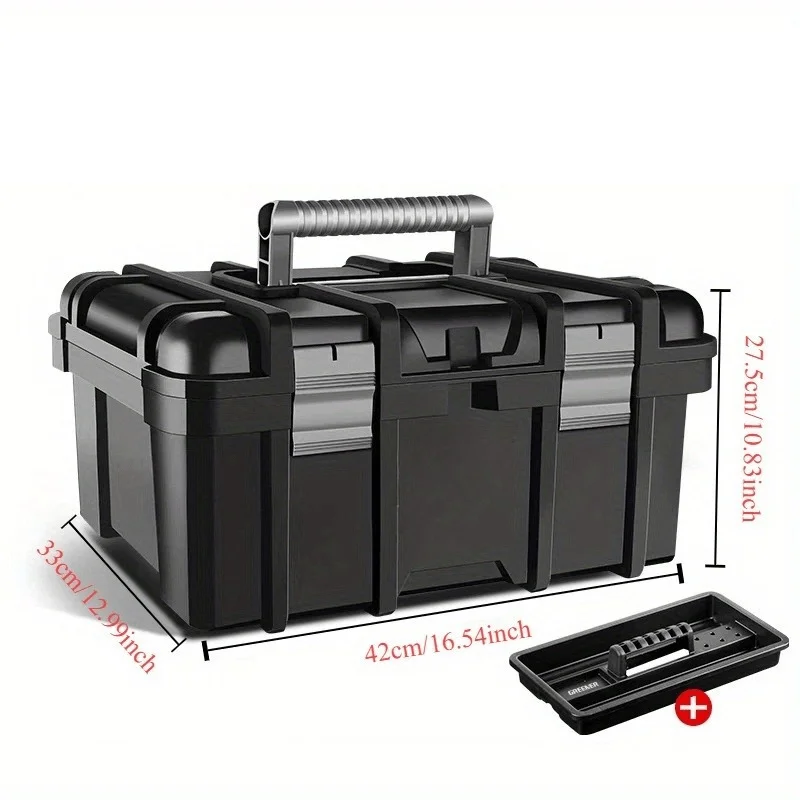 Ouverture large de la boîte à outils rigide étanche portable, organisateurs amovibles pour grand rangement matériel.