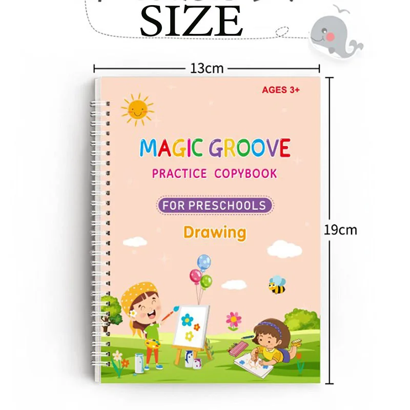 4 Kids Magic Handwriting Copybook Reused Groove Practice