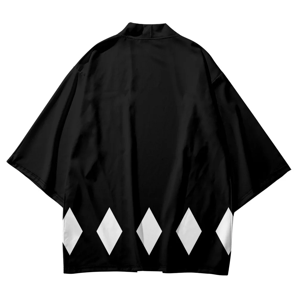 New Design Samurai Traditional Black Kimono Japanese Women Men Beach Cardigan Yukata Fashion Cosplay Haori Shirts Top